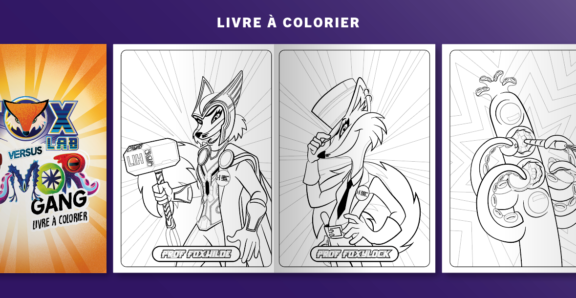 Livre à colorier Fox Lab vs Tumor Gang