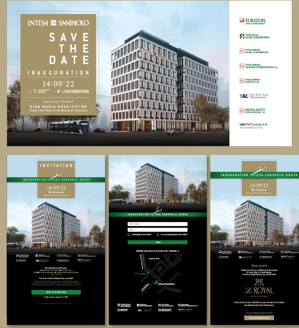 Save the date_Inauguration Intesa Portiques phylactères messages